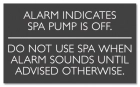Florida Spa Alarm Rules Sign