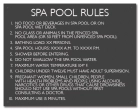 Florida Spa Pool Rules Sign