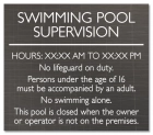 Front Desk Pool Supervision Sign - NJ Compliant