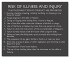 Georgia Water Slide Risk of Illness and Injury Sign