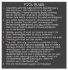 Hawaii Pool Rules Sign