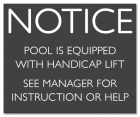 Illinois Handicap Lift Pool/Spa Sign