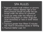 Indiana Spa Rules Sign