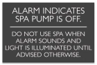 ISPSC Spa and Hot Tub Alarm Sign