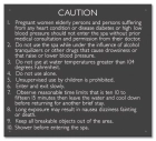 Kentucky Spa Rules Caution Sign