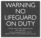 MAHC No Lifeguard Sign