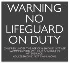 Maine No Lifeguard On Duty Warning Sign