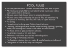 Maine Pool Rules Sign