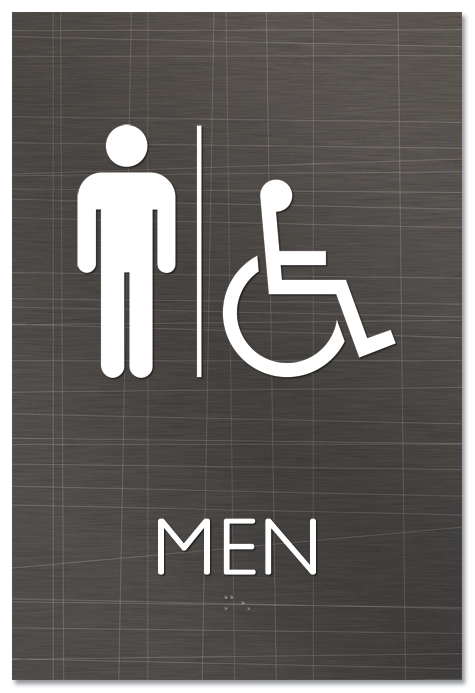 Men Sign w/Male & ISA Symbols