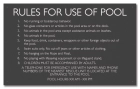 Mobile County, Alabama Pool Rules Sign