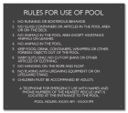 Mobile County, Alabama Pool Rules Sign