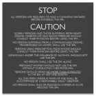 Mobile County, Alabama Spa Safety Rules Sign
