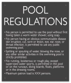 Nebraska Pool Regulations Sign