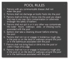 New Hampshire Pool Rules Sign