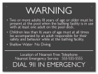 New York State Pool Supervision Warning Sign