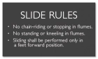 New York White-Water Slide Rules Sign