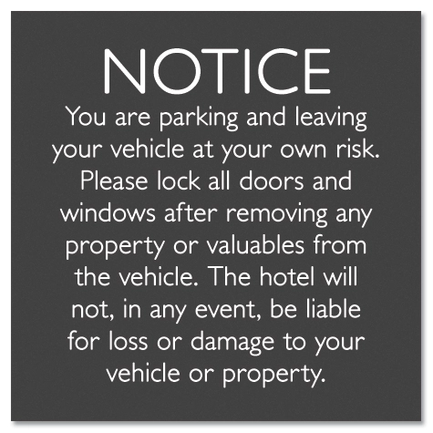 Notice... Parking Sign
