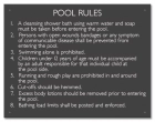 Oklahoma Pool Rules Sign
