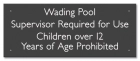 Oklahoma Wading Pool Rules Sign