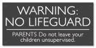 Oregon No Wading Pool Lifeguard Sign