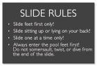 Oregon Waterpark Slide Rules Sign