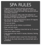 Prince Williams & Virginia Beach Spa Rules Sign