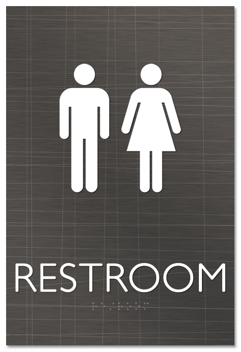 Restroom Sign w/Unisex Symbols