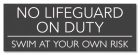 South Carolina No Lifeguard On Duty Sign