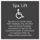 Spa Lift Rules w/ISA Symbol - Large