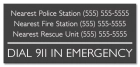Tennessee Emergency Contacts Sign