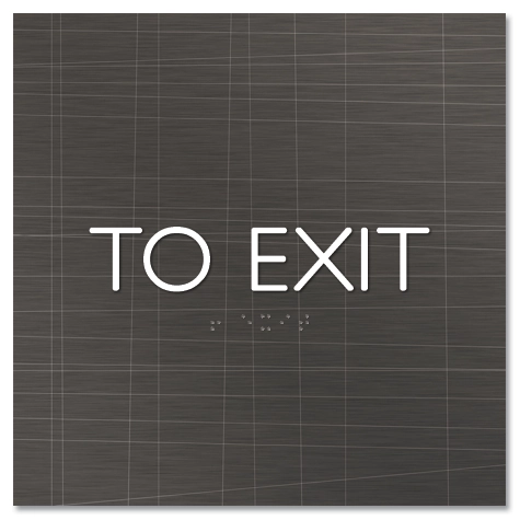 "To Exit" Egress Sign - CA Compliant