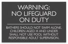 Utah No Lifeguard Pool Sign