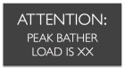 Utah Peak Bather Load Pool Sign