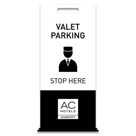 Valet Parking Free-Standing Floor Sign