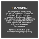 Warning Sign: Enclosed Parking Facilities