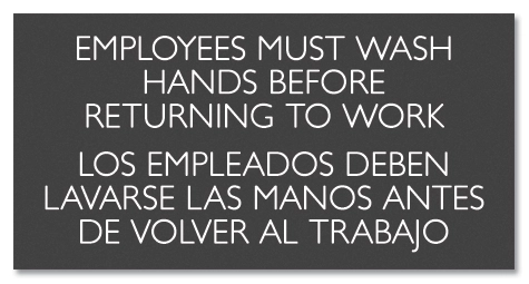Wash Hands Signs w/Spanish