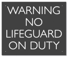 Washington DC No Lifeguard Pool Sign