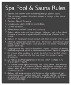 Washington DC Spa & Sauna Rules Sign
