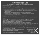 Whirlpool Spa Use Sign
