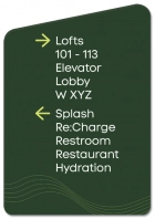 10-Line Directional Sign - Elevator Landing Directional