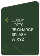 5-Line Directional Sign - Pedestrian Directional