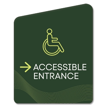 Accessible Direction Sign w/ISA Symbol