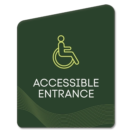 Accessible Direction Sign w/ISA Symbol