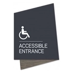 Accessible Entrance Sign w/ISA Symbol