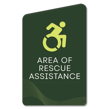 Area of Rescue Assistance Sign - NYC Compliant
