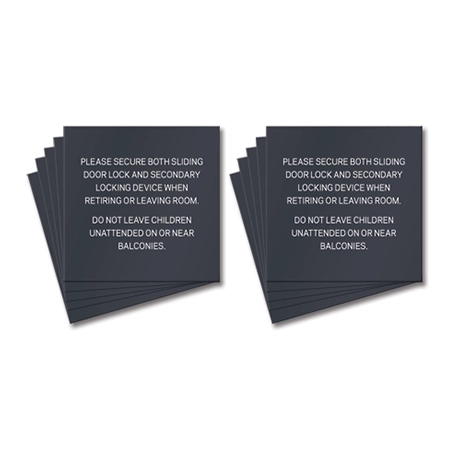 Balcony Safety Decal - 10 Pack