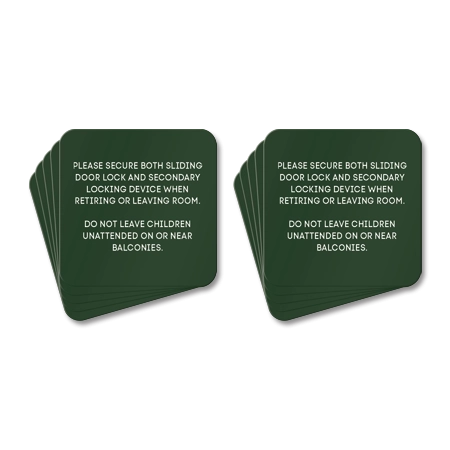 Balcony Safety Decals - 10 Pack