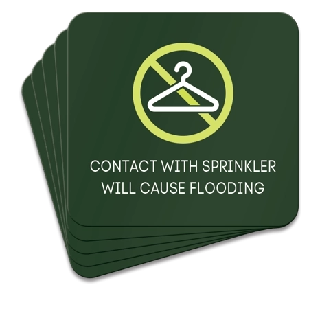 Contact with Sprinkler Decal - 5 Pack
