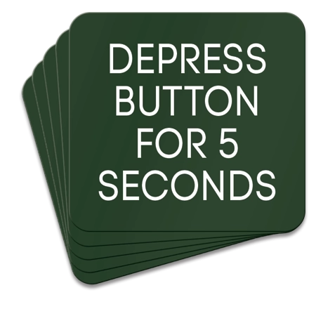 Depress Button Decal - 5 Pack