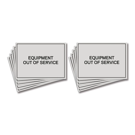 "Equipment Out Of Service" Sign - A - 10 Pack